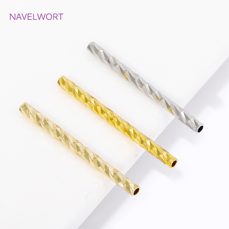 Jewelry Making Youtube - Cuentas espaciadoras de tubo a rayas