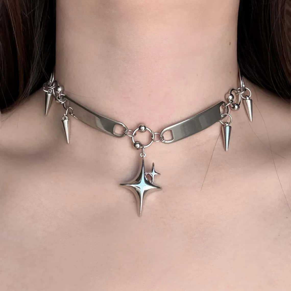 Gargantilla Punk con Estrellas - Jewelry Making Necklaces reseña y precio