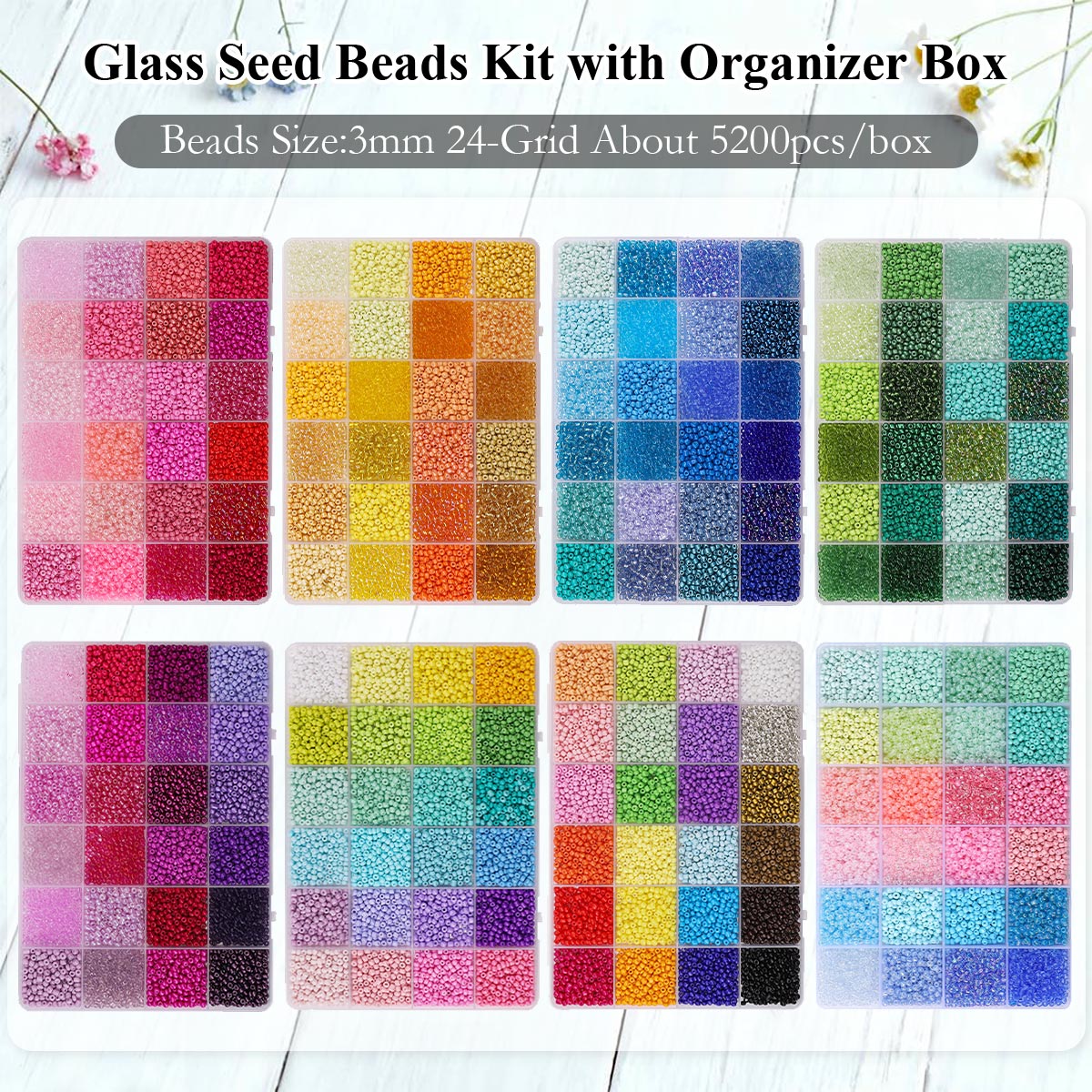 Kit de 5200 Cuentas de Vidrio  - Jewelry Making Degree reseña y precio