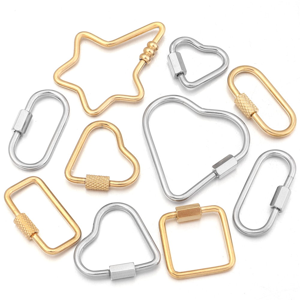2pcs Oro Acero inoxidable Cora - Jewelry Making Articles reseña y precio