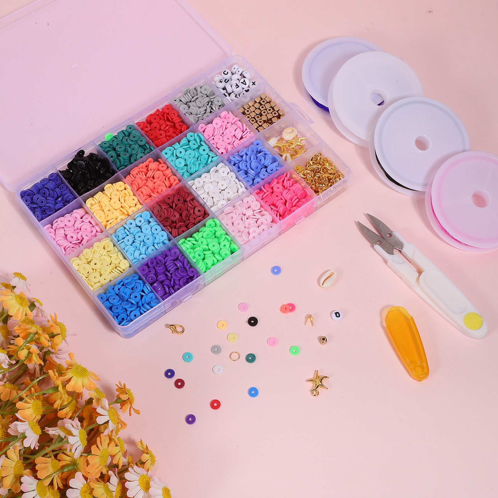 1 juego de cuentas de arcilla  - Jewelry Making Diy Kit reseña y precio